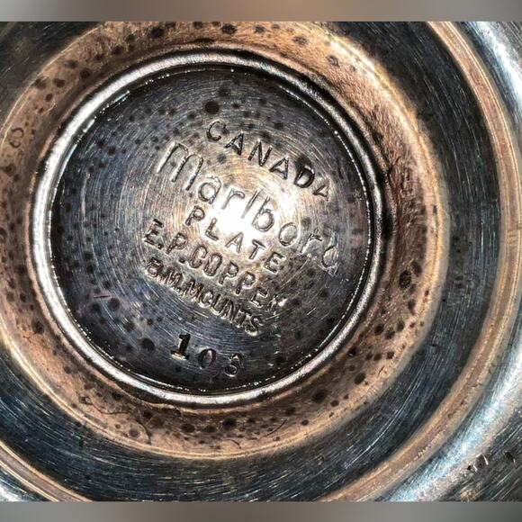 VTG MARLBORO PLATE EP COPP BM MOUNTS SILVER PLATED CREAMER 103 8oz. - Picture 7 of 8